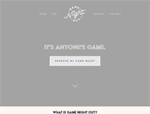 Tablet Screenshot of gamenightout.com
